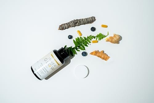 Inner Glow Age Defense Vitamins - Dermatologist and Plastic Surgeon Developed to Fight photoaging and Melasma, Polypodium Leucotomos Antioxidant Formula – Vegan, Gluten-Free – 60 Capsules - TrustMedUSA