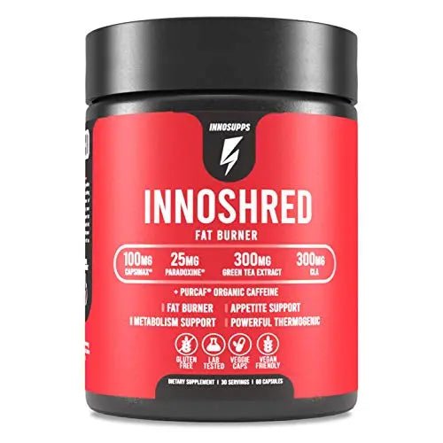 Inno Shred - Day Time Fat Burner | 100mg Capsimax, Grains of Paradise, Organic Caffeine - TrustMedUSA