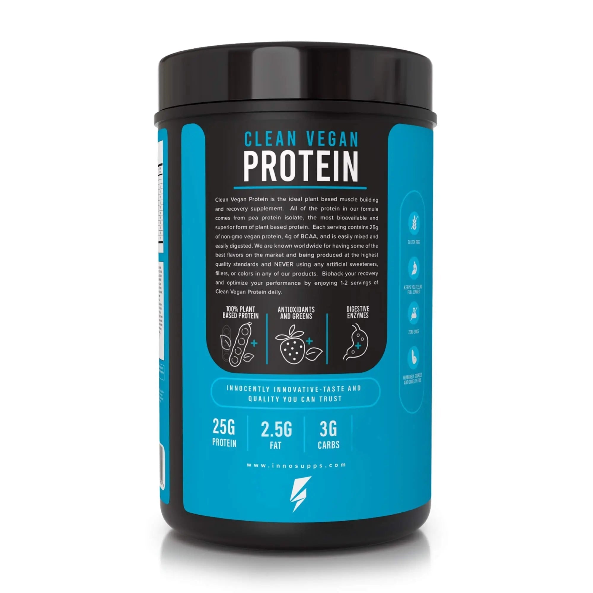 InnoSupps Clean Vegan Protein - Plant Based, Vegan, Natural, No Artificial Sweeteners - TrustMedUSA