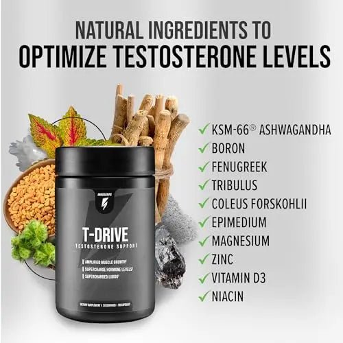InnoSupps : T-Drive | Testosterone Booster | Amplify Muscle Growth | KSM-66 Ashwagand - TrustMedUSA