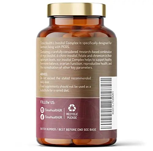 Inositol Complex | PCOS Support | 180 Capsules | Myo & D Chiro-Inositol, Folate & Chromi - TrustMedUSA