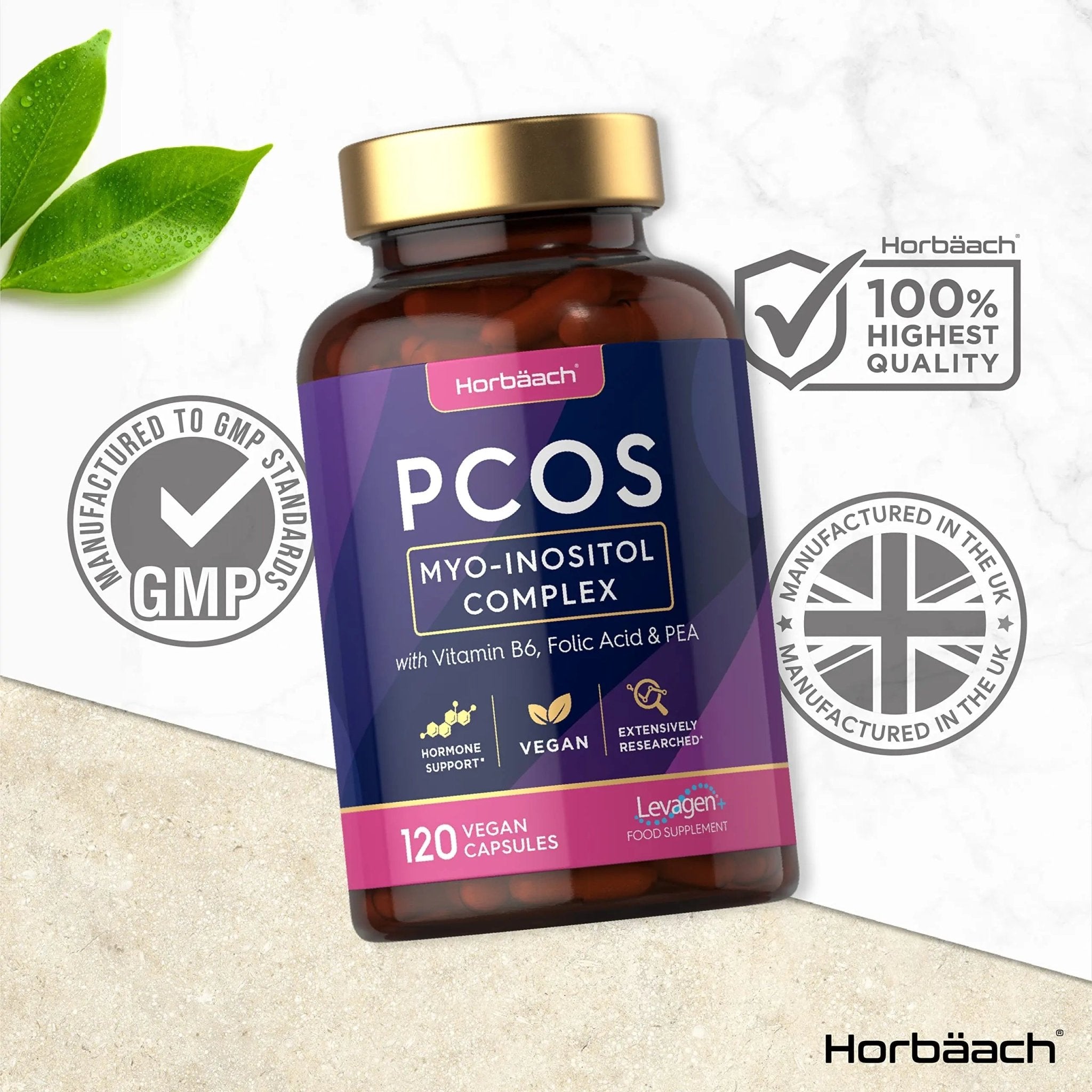 Inositol Supplement for PCOS | 120 Vegan Capsules | Myo-Inositol Complex with Folic Acid - TrustMedUSA