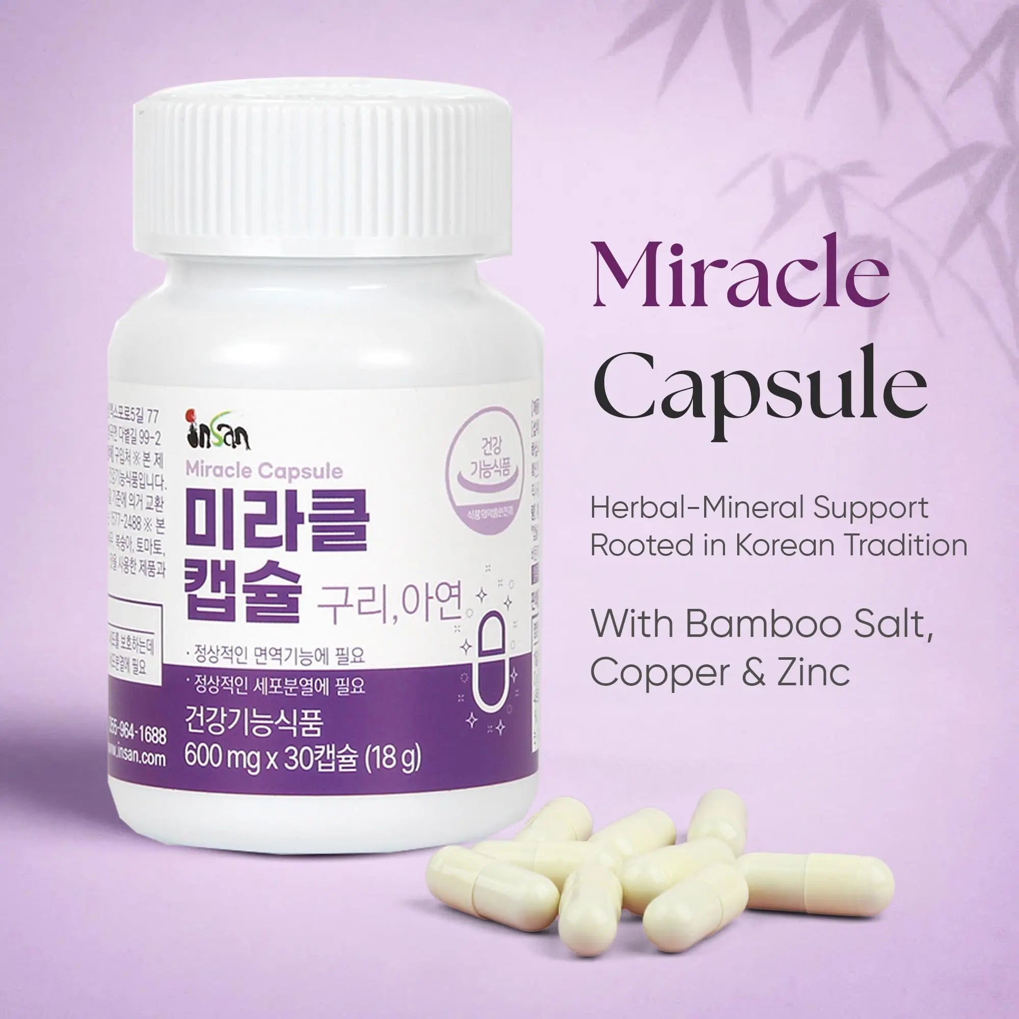 Insan Bamboo Salt Nandamban : Miracle Capsules – Starter Pack Daily Multivitamin & Mineral Supplement with Nandamban for Energy, Immune Support, Balance & Natural Detox – 30 Capsules - TrustMedUSA