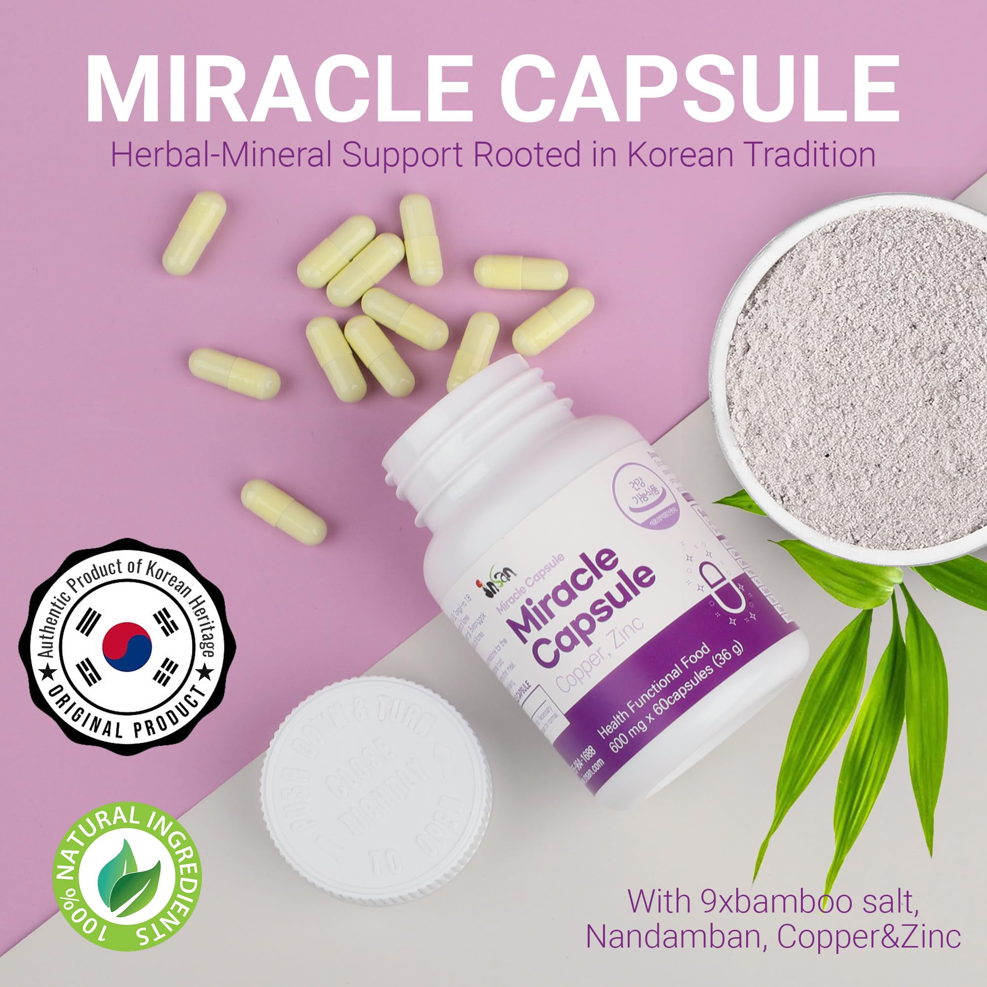 INSANORIGINS Miracle Capsule Immune Defense Support Supplement 18g (600mg - 30 Capsules) [Starter Pack] - TrustMedUSA