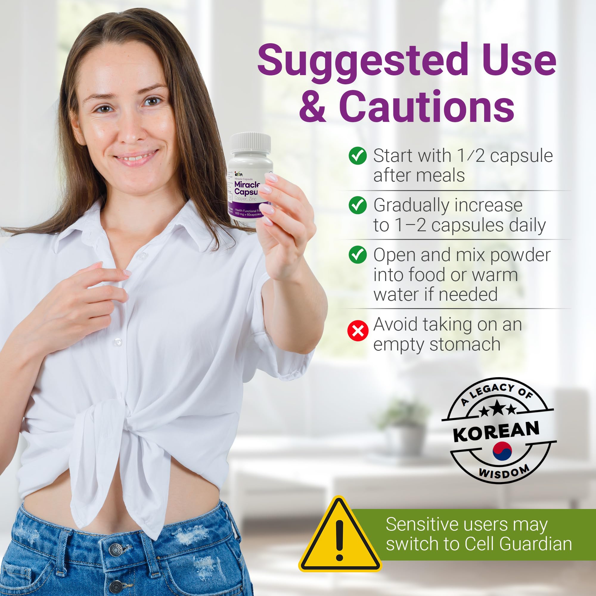 INSANORIGINS Miracle Capsule Immune Defense Support Supplement 18g (600mg - 30 Capsules) [Starter Pack] - TrustMedUSA