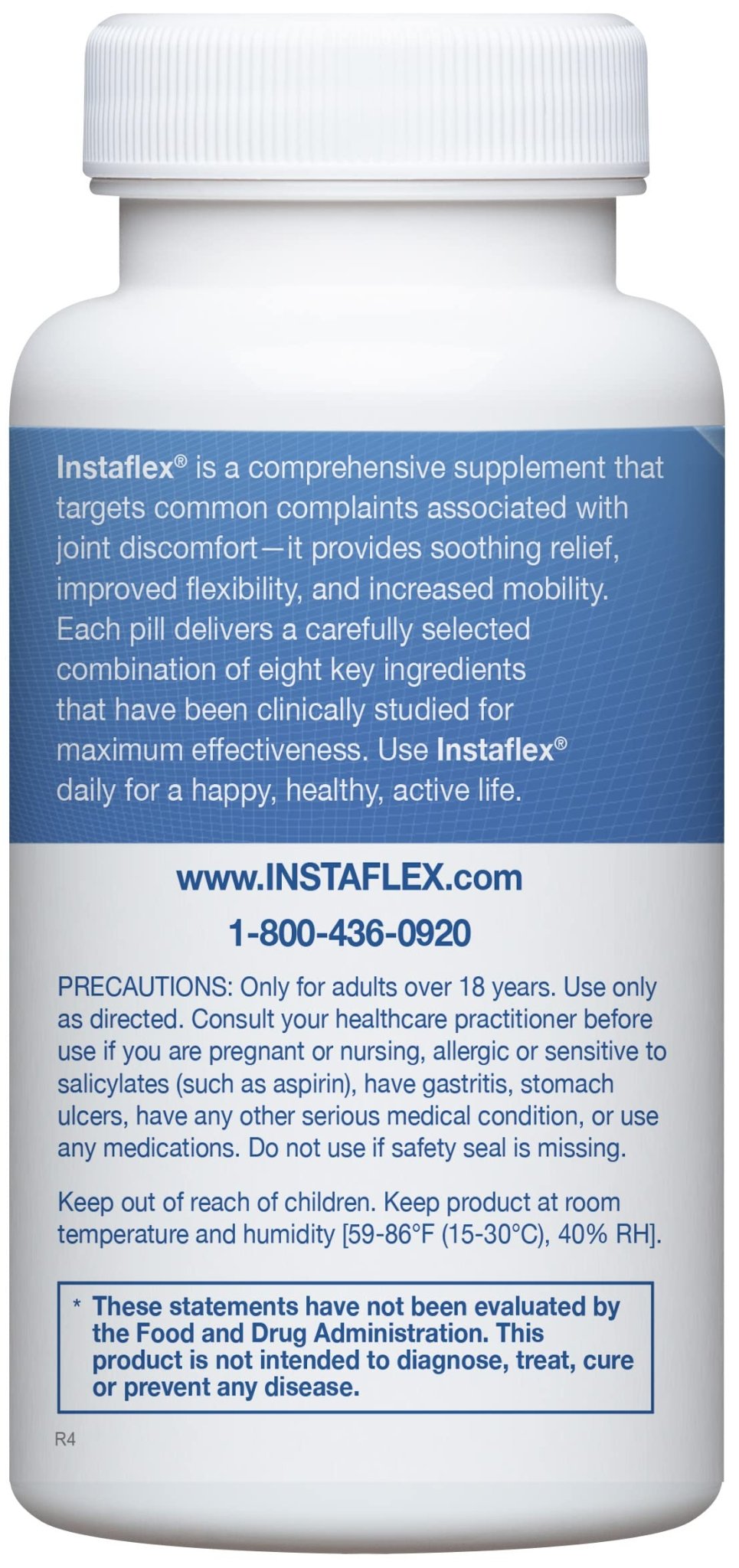 Instaflex Joint Support Supplement for Men and Women - Glucosamine, MSM, White Willow, Turmeric, Ginger, Cayenne, Hyaluronic Acid - 180 Capsules - TrustMedUSA