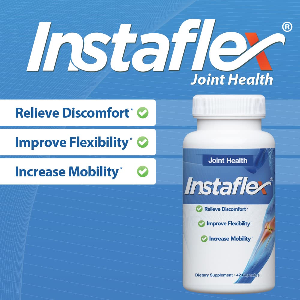 Instaflex Joint Support Supplement for Men and Women - Glucosamine, MSM, White Willow, Turmeric, Ginger, Cayenne, Hyaluronic Acid - 42 Capsules - TrustMedUSA