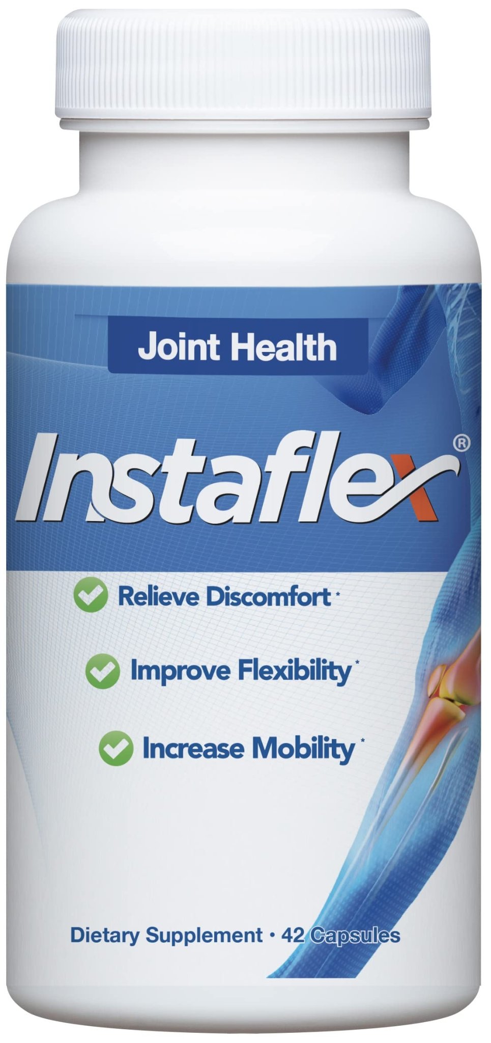 Instaflex Joint Support Supplement for Men and Women - Glucosamine, MSM, White Willow, Turmeric, Ginger, Cayenne, Hyaluronic Acid - 42 Capsules - TrustMedUSA