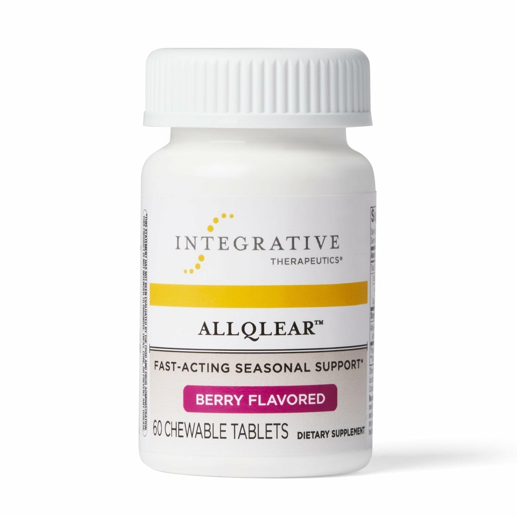 Integrative Therapeutics AllQlear - Seasonal Supplement for Immune Support *- Quail Egg Powder Blend - Dairy-Free - Berry Flavored, 60 Chewable Tablets (30 Servings) - TrustMedUSA
