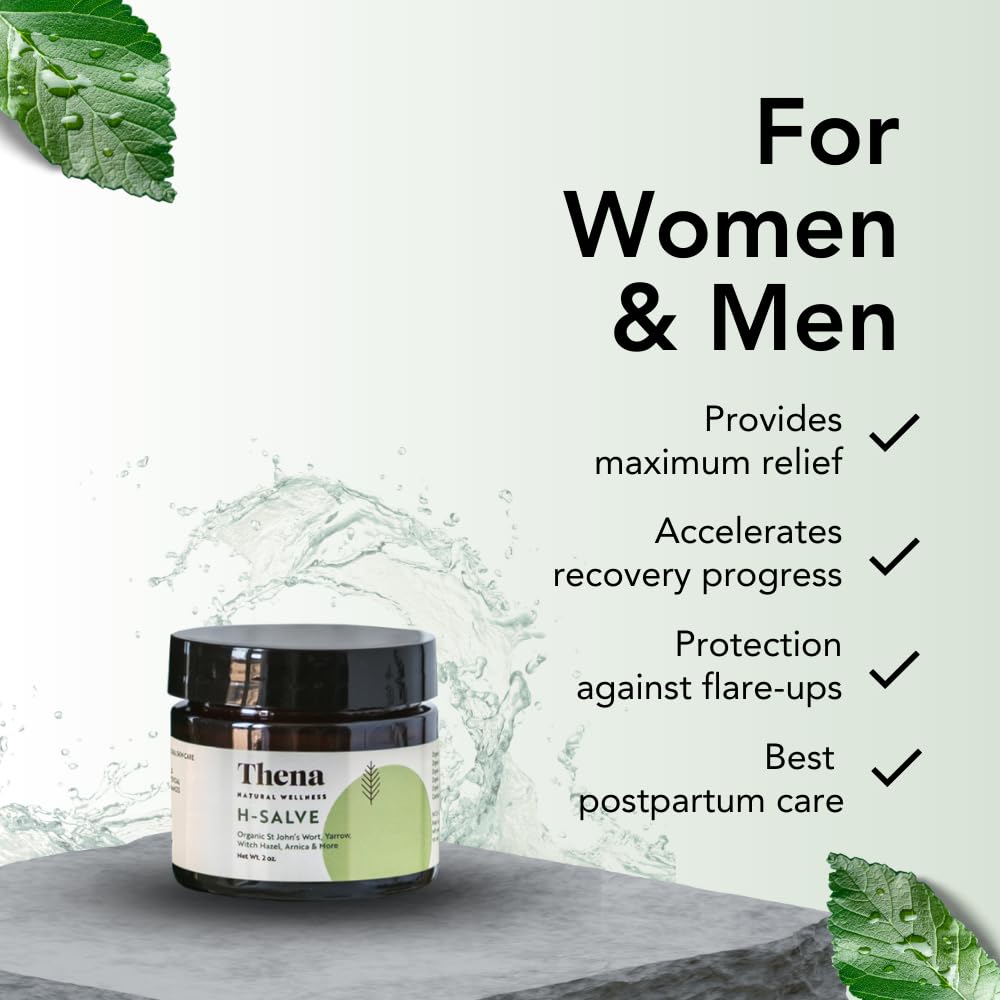Intense Hemorrhoid Treatment Natural Hemorrhoid Relief Cream, Max Strength Herbal Anal Fissure Relief Ointment with Organic Witch Hazel for Postpartum Piles, Best with Thena Sitz Bath Soak Women Men - TrustMedUSA