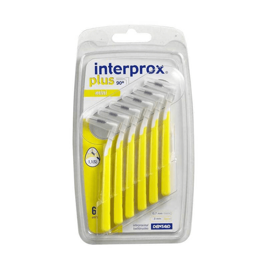 Interprox plus mini yellow interdental brush, 6 pieces - TrustMedUSA