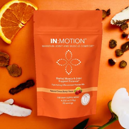 in:TotalWellness - in:Motion Natural Herbal Formula, 20 Serving Pouch, Corydalis, Tumeric, Ginger + 9 More ADAPTOGEN Herbs, Citrus Berry Flavor, 1 Count - TrustMedUSA