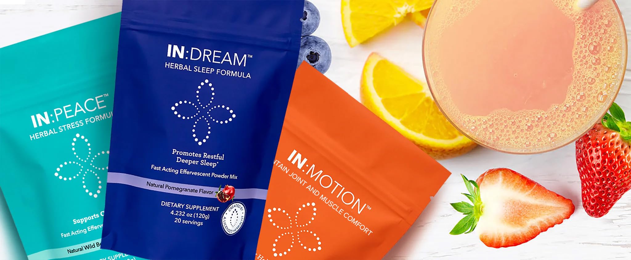 in:TotalWellness - in:Motion Natural Herbal Formula, 20 Serving Pouch, Corydalis, Tumeric, Ginger + 9 More ADAPTOGEN Herbs, Citrus Berry Flavor, 1 Count - TrustMedUSA