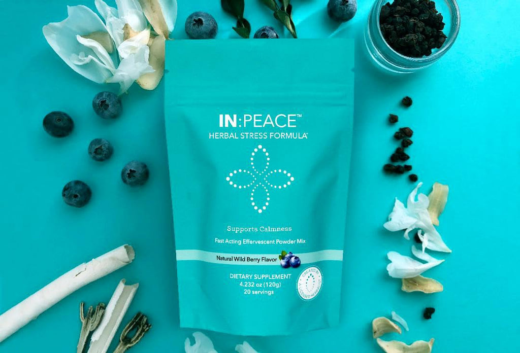 In:TotalWellness IN:Peace Herbal Calming Formula. 20 Serving Pouch, Wild Berry Flavor. 9 Herb Antioxidant + Adaptogen Blend. Clinically Proven Ingredients. Crafted by a Licensed Herbalist - TrustMedUSA