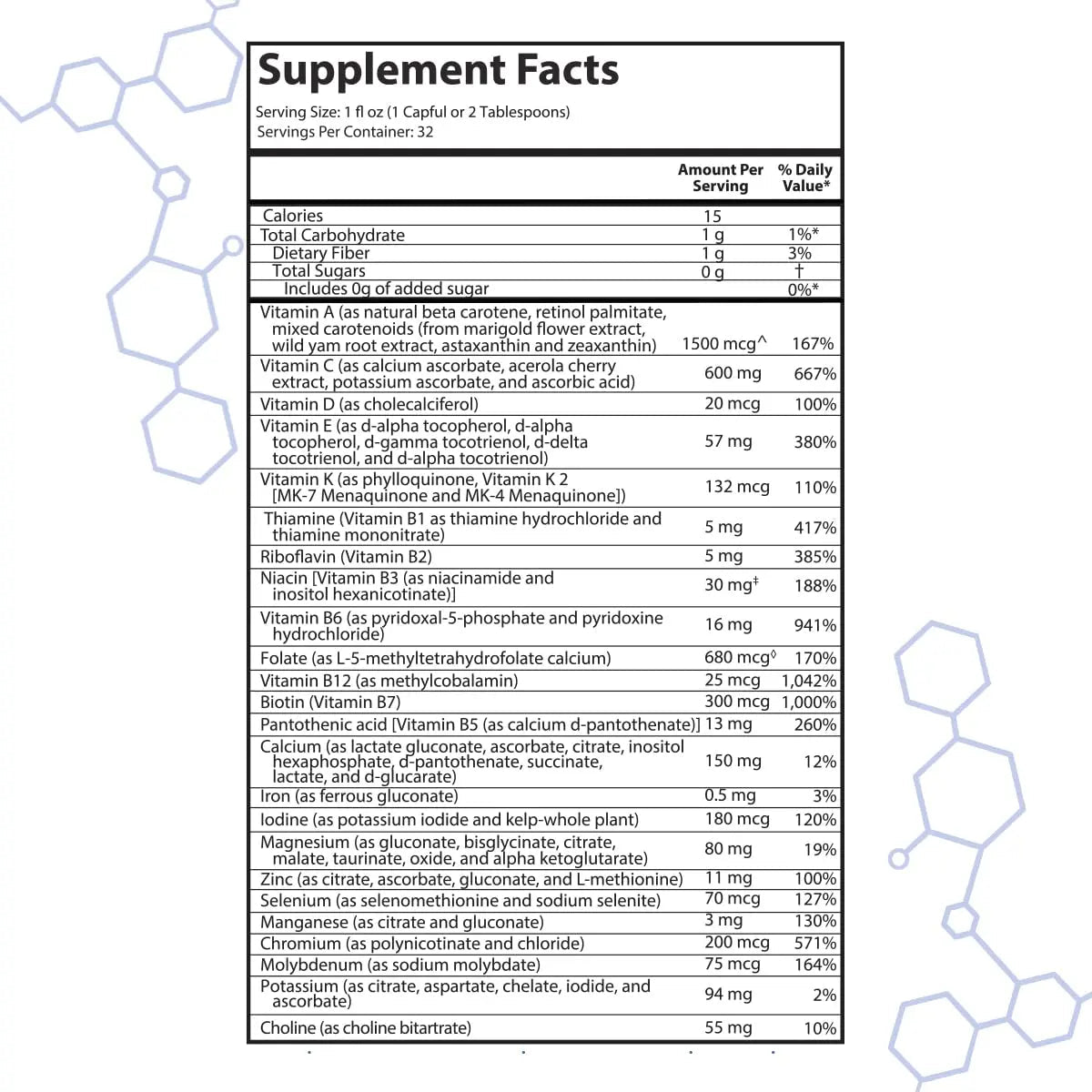 intraMAX Drucker Labs Organic Sugar-Free All-in-One Performance Liquid Multivitamin for Men & Women | Non-GMO, Gluten & Dairy Free | with Magnesium, Zinc, Vitamins D, C & E | 32 oz - TrustMedUSA