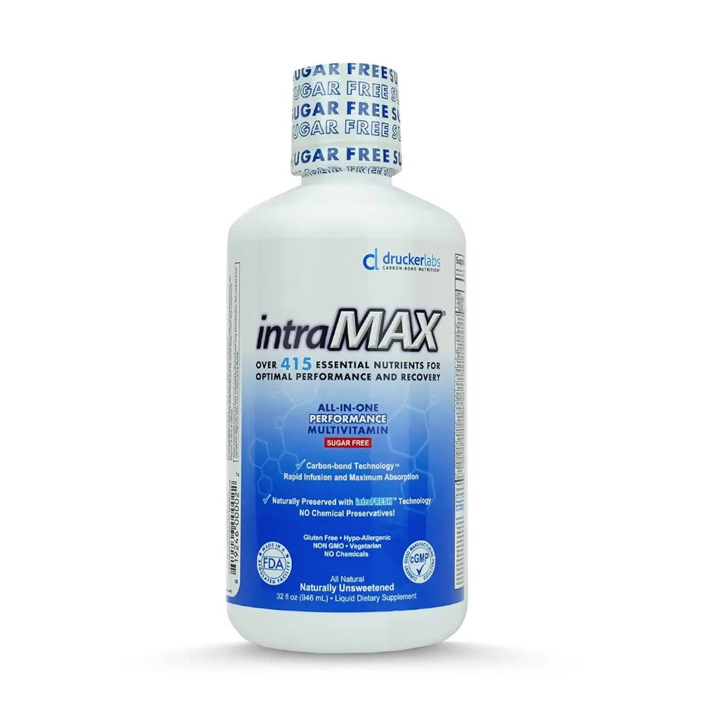 intraMAX Drucker Labs Organic Sugar-Free All-in-One Performance Liquid Multivitamin for Men & Women | Non-GMO, Gluten & Dairy Free | with Magnesium, Zinc, Vitamins D, C & E | 32 oz - TrustMedUSA