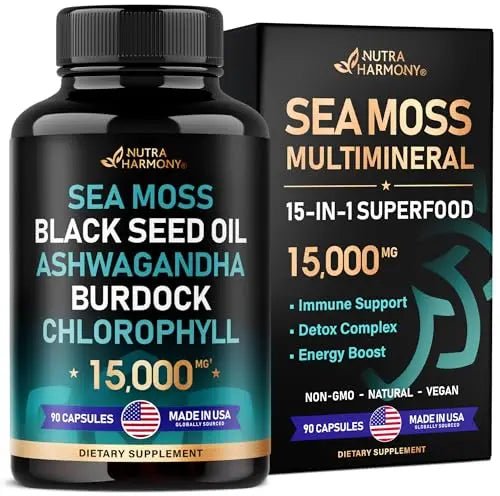 Irish Sea Moss | Black Seed Oil | Ashwagandha | Burdock | Chlorophyll | Supergreens - TrustMedUSA