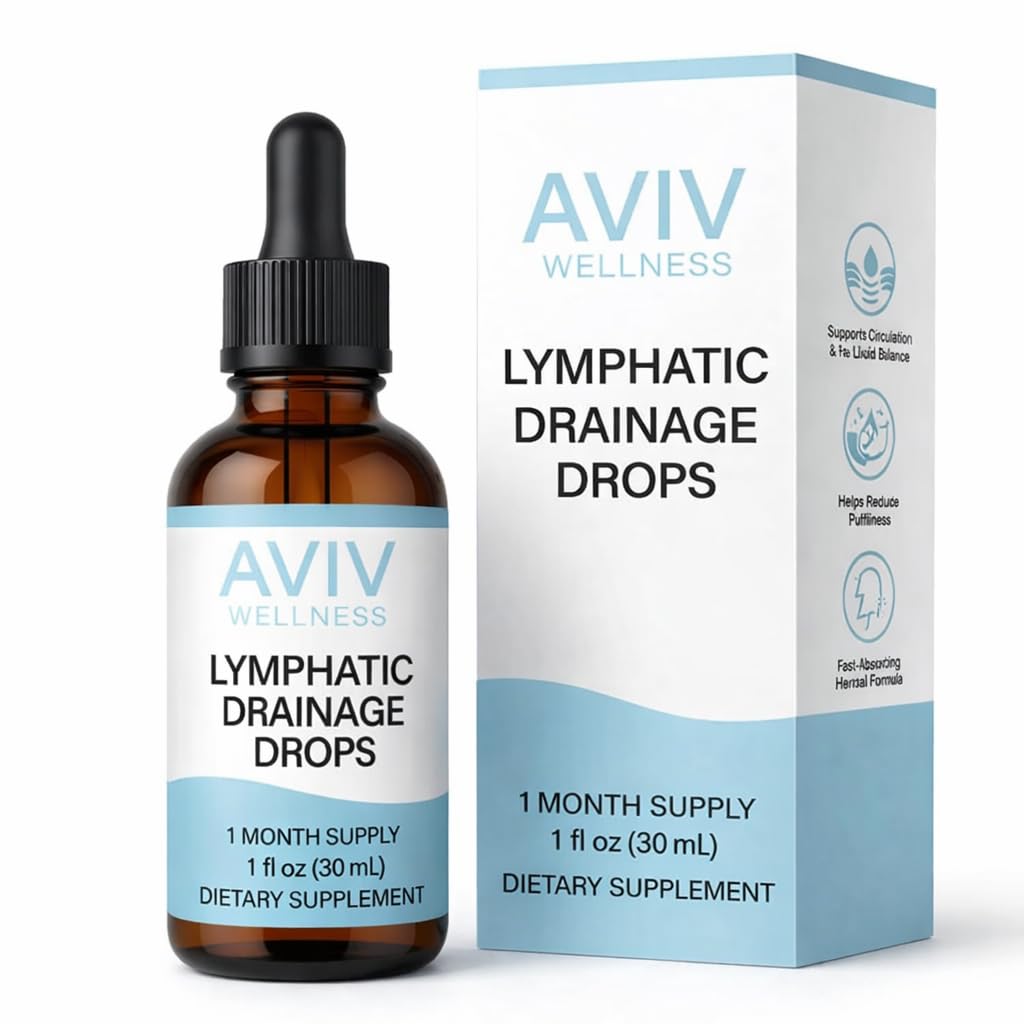 IRMI Avivwellness Lymphatic Drainage Drops, Organic Lymphatic Liquid Drops- Herbal Liquid Blend - 1 fl oz (30 mL) - Maple Wellness Supplements