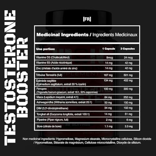 Iron Brothers Men’s Testosterone Support Supplement – Tribulus, Tongkat Ali, Ashwagandha & DIM – Daily Performance & Vitality Formula – with Fenugreek & Zinc – 30 Day Cycle – 90 Capsules - TrustMedUSA