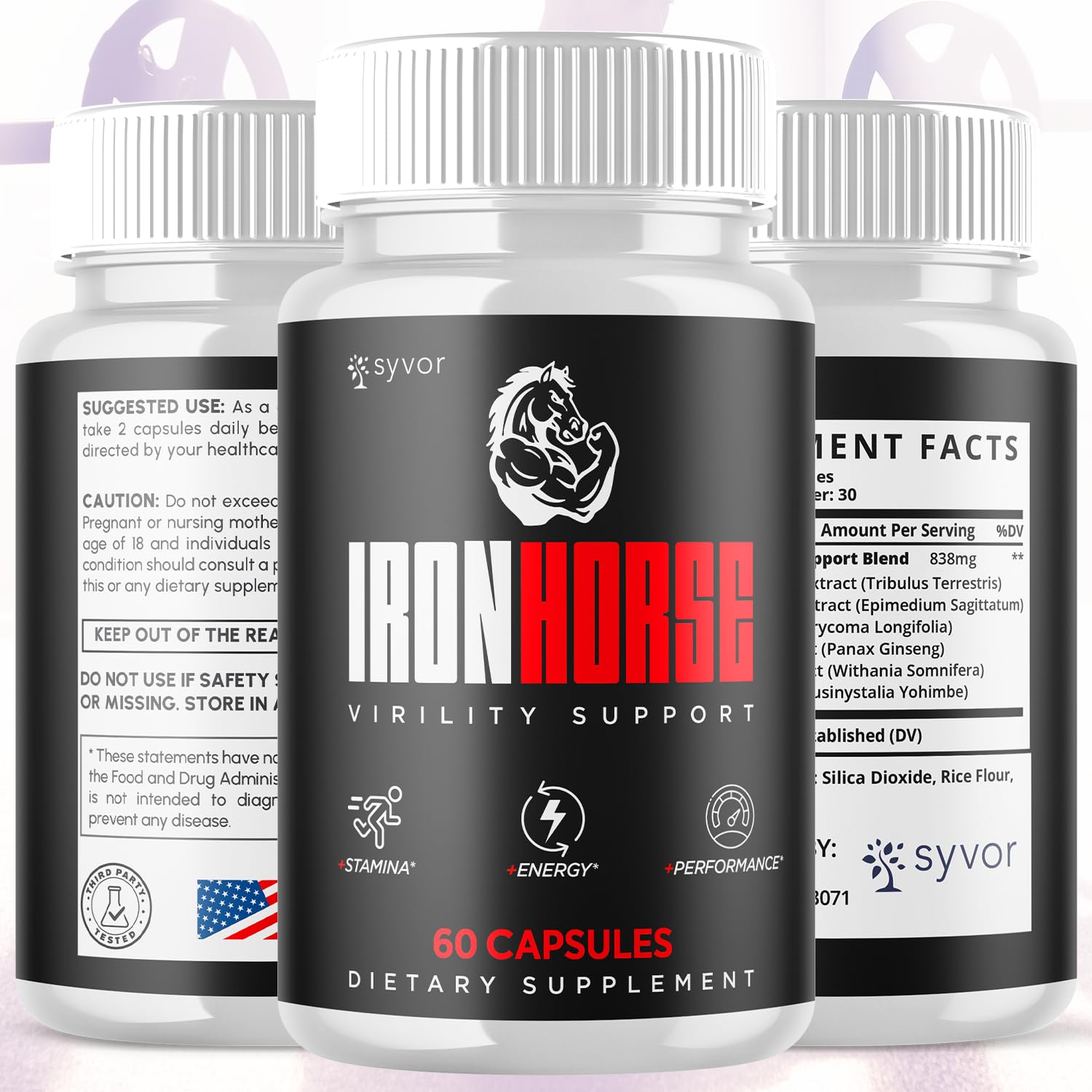 Iron Horse Supplement Pills, Official Iron Horse Pills for Men with All Natural Ingredients, Advanced IronHorse Capsules Designed to Support Health and Wellness with Premium Vitamins (60 Capsules) - TrustMedUSA