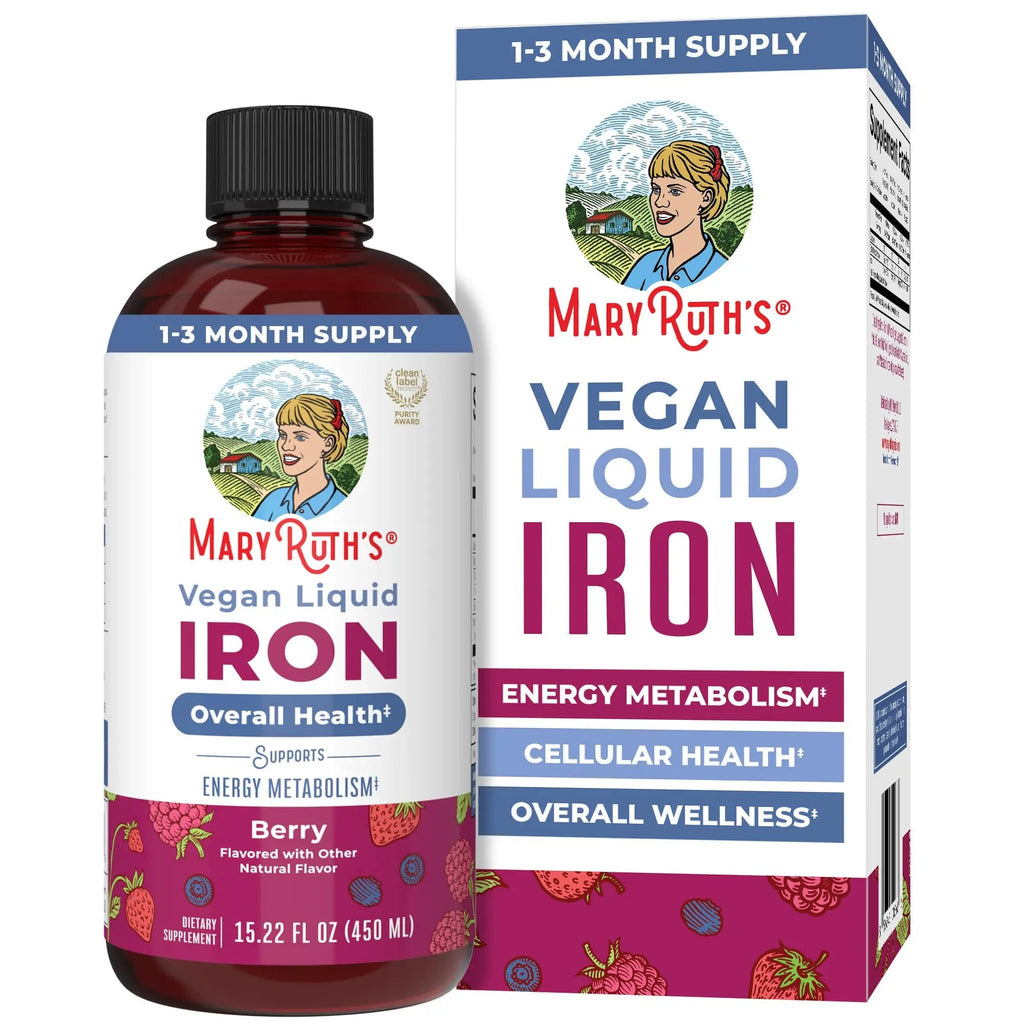 Iron Supplement for Women Men & Kids | Liquid Iron Supplement for Women Men & Kids | Iron for Healthy Blood & Oxygen | Ages 4 & Up | Sugar Free | Vegan | Non-GMO | Gluten Free | 15.22 Fl Oz - TrustMedUSA