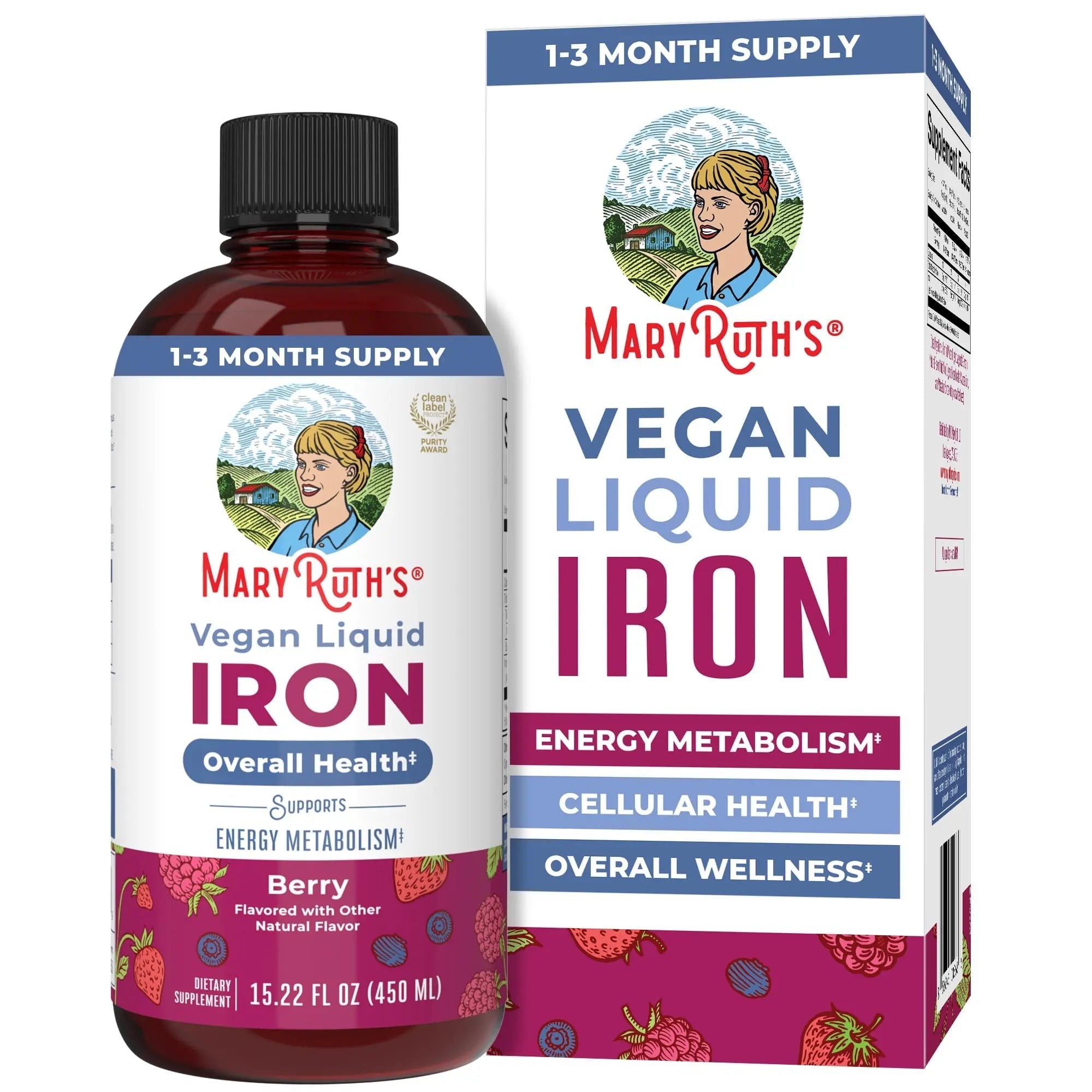 Iron Supplement for Women Men & Kids | Liquid Iron Supplement for Women Men & Kids | Iron for Healthy Blood & Oxygen | Ages 4 & Up | Sugar Free | Vegan | Non-GMO | Gluten Free | 15.22 Fl Oz - TrustMedUSA