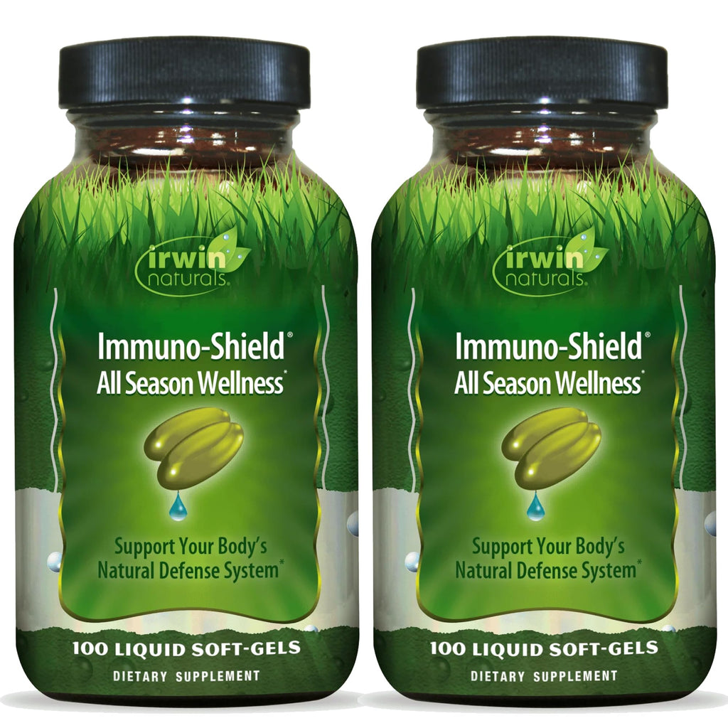Irwin Naturals Immuno-Shield All Season Wellness for Body's Natural Defense System - 100 Liquid Softgels (2 Pack) - TrustMedUSA