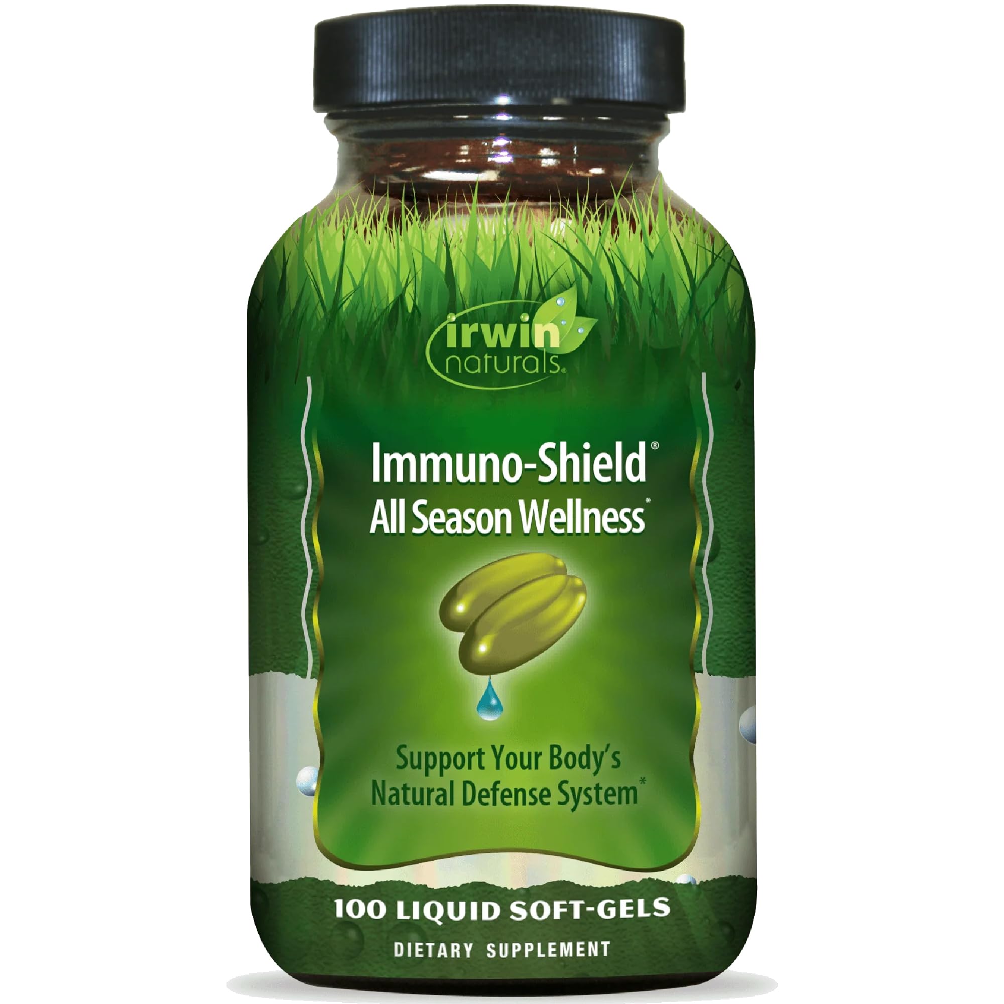 Irwin Naturals Immuno-Shield All Season Wellness - Promote Body's Natural Defense System - Powerful Antioxidants and Immune Support Supplement for Men and Women - 100 Liquid Soft-Gels - TrustMedUSA