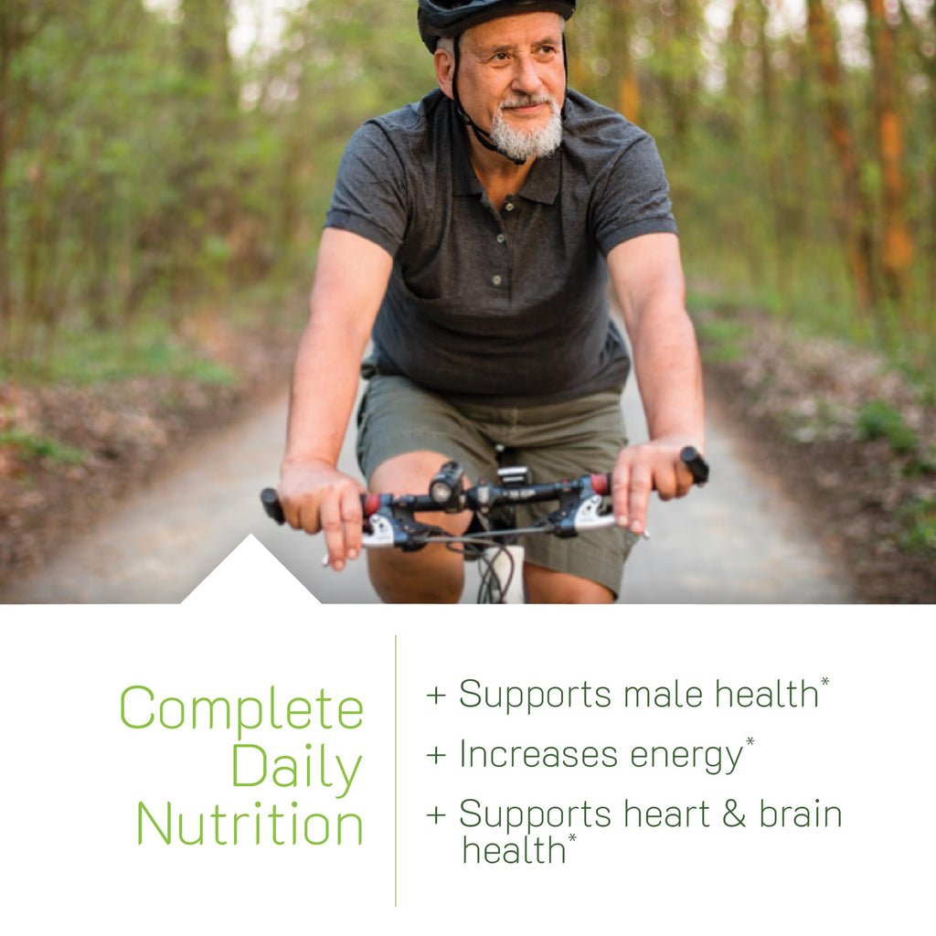 Irwin Naturals Men's Living Green Liquid-Gel Multi - 70 Essential Nutrients, Full-Spectrum Vitamin Supplements for Men, Wholefood Blend - Promotes Brain & Adrenal Support - 120 Liquid Soft-Gels - TrustMedUSA