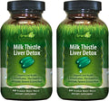 Irwin Naturals Milk Thistle Liver Detox - 60 Liquid Soft-Gels, Pack of 2 - Supports Liver Health with Dandelion, Artichoke, Turmeric & Green Beet Root - 60 Total Servings - TrustMedUSA