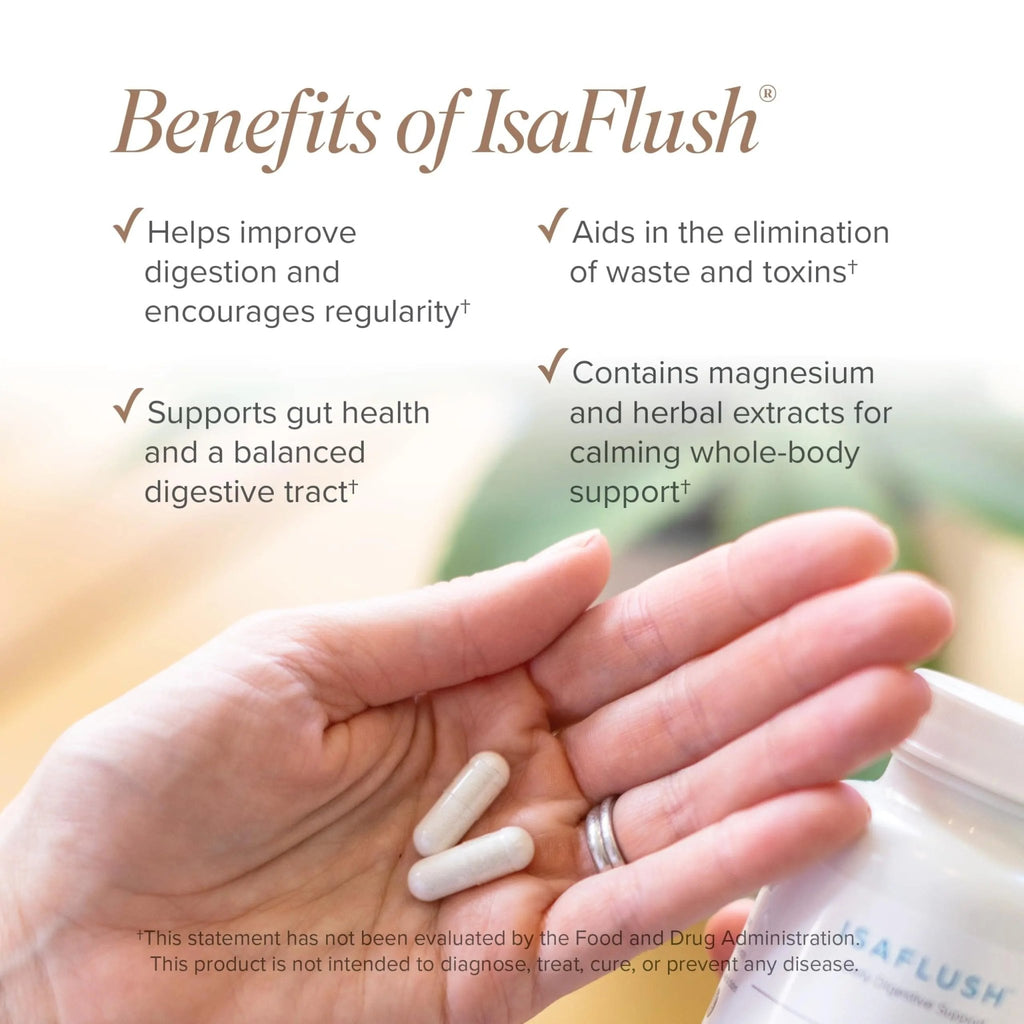 Isagenix IsaFlush - Gentle Digestive Support with Balanced Minerals Encouraging Regularity - No Harsh Laxatives - 60 Capsules - TrustMedUSA