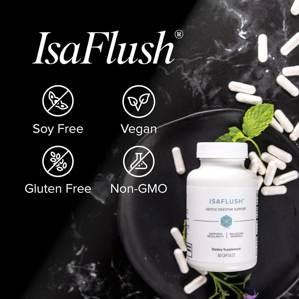 Isagenix IsaFlush - Gentle Digestive Support with Balanced Minerals Encouraging Regularity - No Harsh Laxatives - 60 Capsules - TrustMedUSA