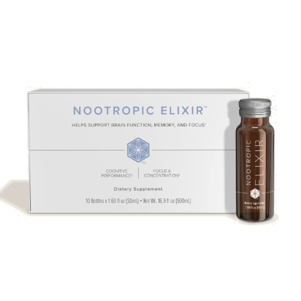 Isagenix Nootropic Elixir- Brain Health & Focus Supplement - Liquid Supplement with Green Tea Extract to Support a Healthy Mindset - 1.69 Oz Bottles (10 Count) - TrustMedUSA