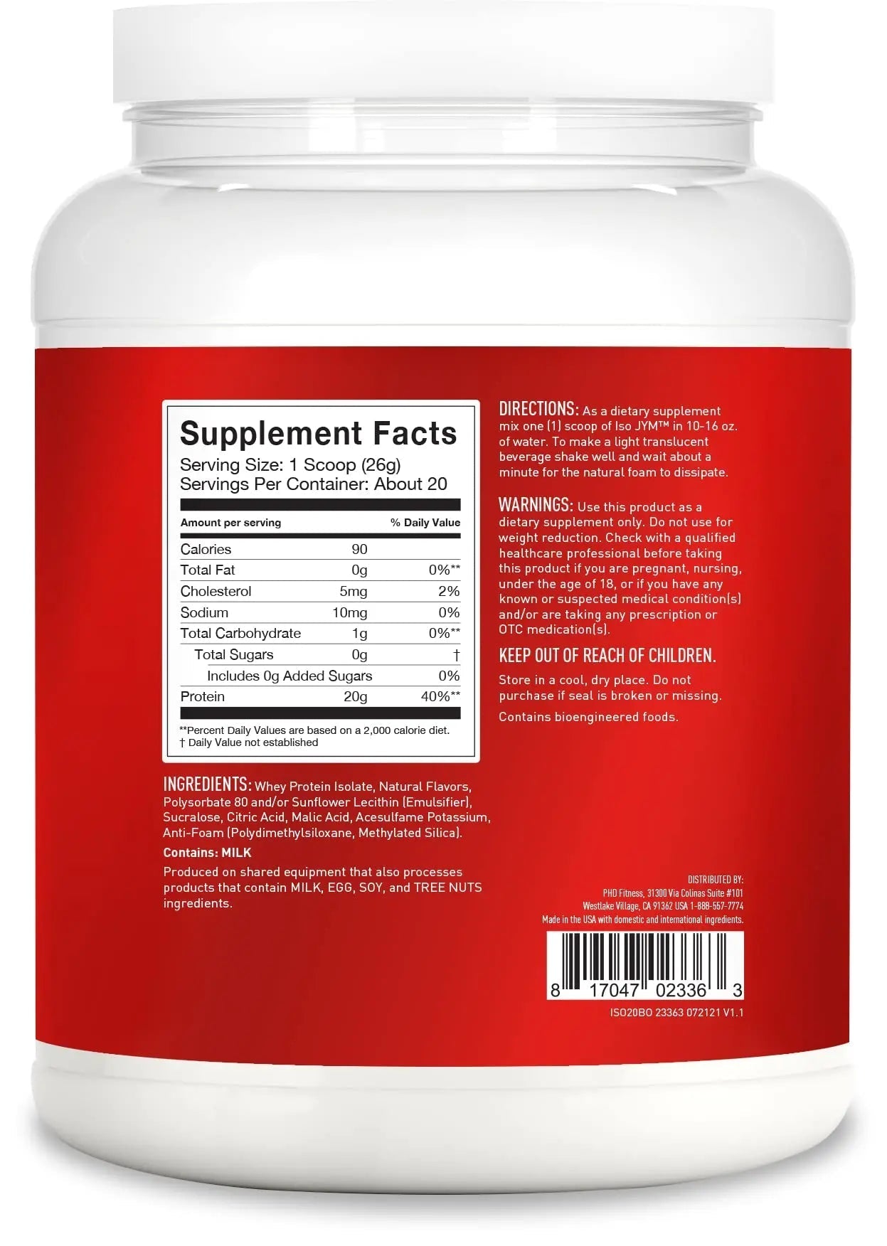 ISO JYM 20 Servings - Bombsicle - TrustMedUSA