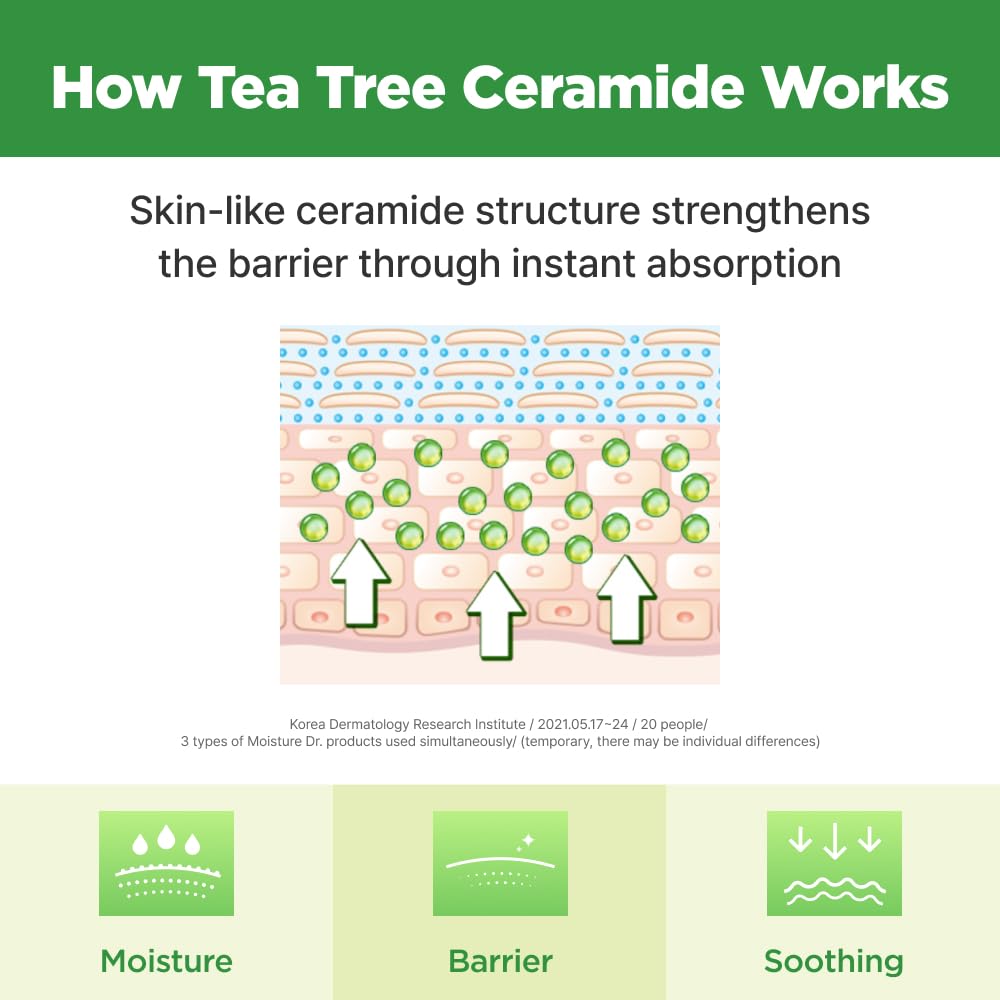 ISOI Moisture Dr. Mask Pack, Hydrating & Soothing Korean Sheet Mask for Face with Tea Tree, Ceramide & Hyaluronic Acid, Nourishing Skin Barrier Care, Korean Skin Care (10EA) - Maple Wellness Supplements
