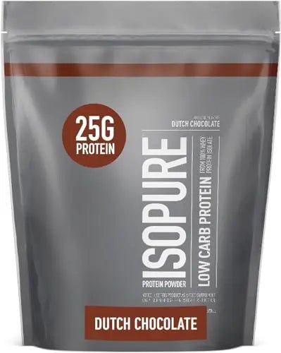 Isopure Dutch Chocolate Whey Isolate Protein Powder with Vitamin C & Zinc for Immune - TrustMedUSA