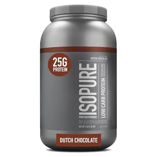 Isopure Dutch Chocolate Whey Isolate Protein Powder with Vitamin C & Zinc for Immune - TrustMedUSA