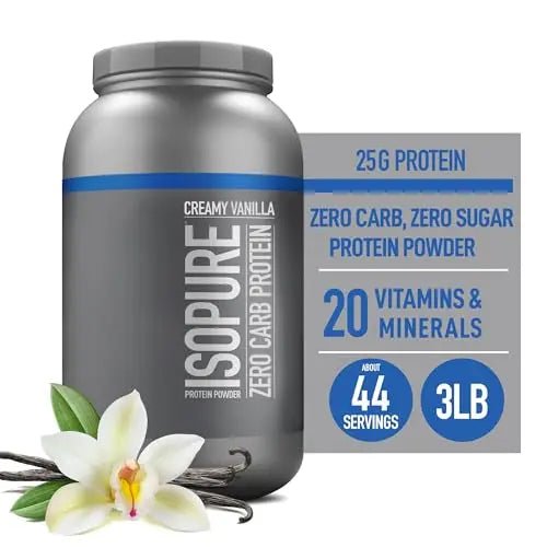 Isopure Protein Powder, Creamy Vanilla Whey Isolate with Vitamin C & Zinc for Immune - TrustMedUSA