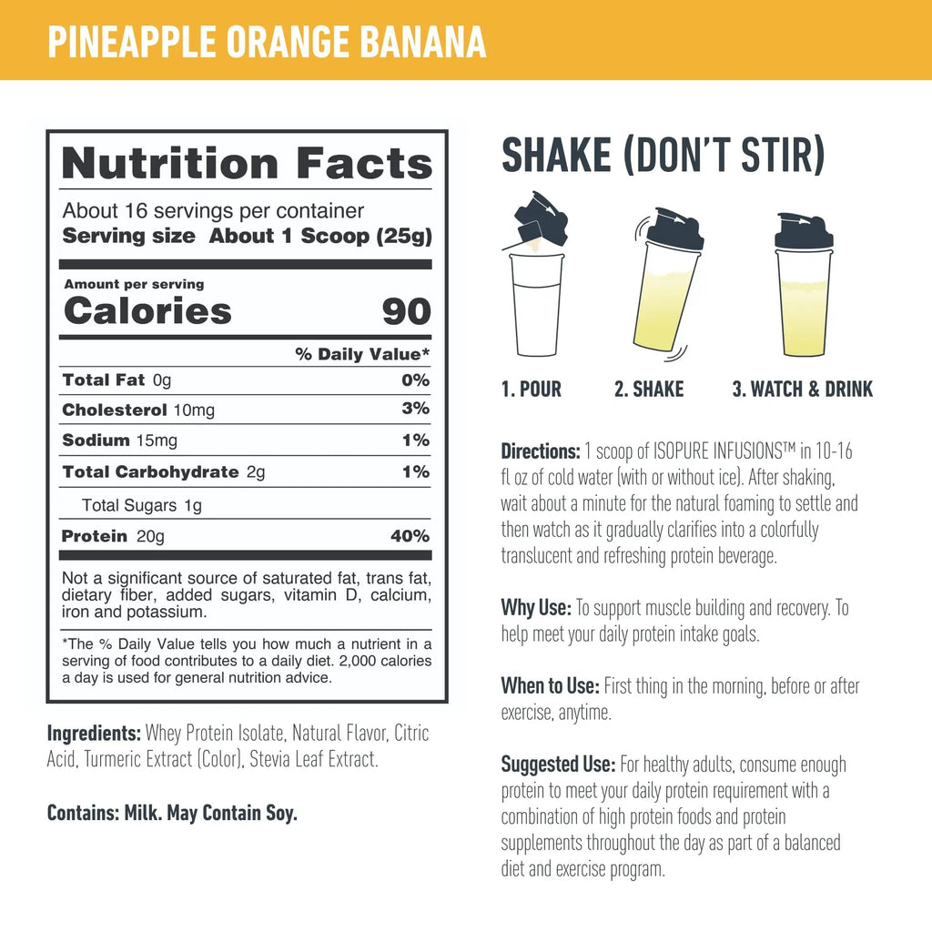 Isopure Protein Powder, Gluten Free, Whey Protein Isolate, Post Workout Recovery Drink - TrustMedUSA