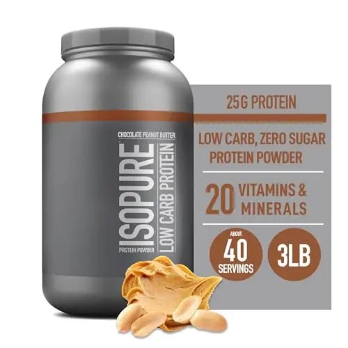 Isopure Protein Powder, Low Carb Whey Isolate with Vitamin C & Zinc for Immune Support, - TrustMedUSA