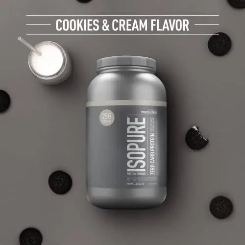 Isopure Protein Powder, Zero Carb Whey Isolate with Vitamin C & Zinc for Immune Support - TrustMedUSA