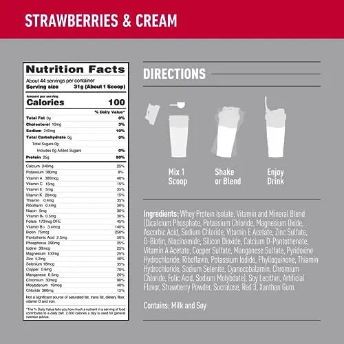 Isopure Protein Powder, Zero Carb Whey Isolate with Vitamin C & Zinc for Immune Support - TrustMedUSA