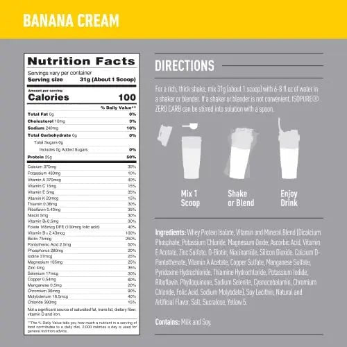 Isopure Protein Powder, Zero Carb Whey Isolate with Vitamin C & Zinc for Immune Support - TrustMedUSA