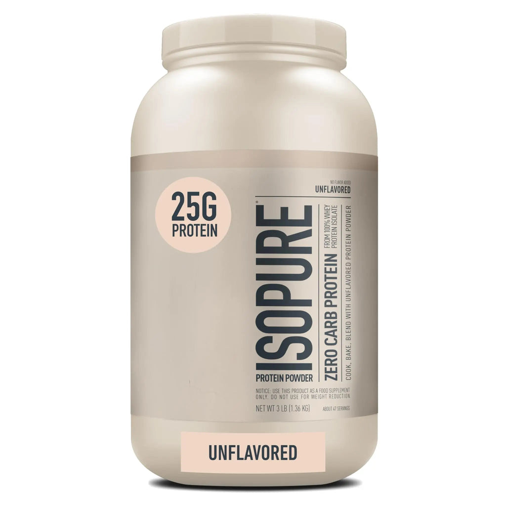 Isopure Unflavored Protein, 25g Whey Isolate, Zero Carb & Keto Friendly, 47 Servings - TrustMedUSA