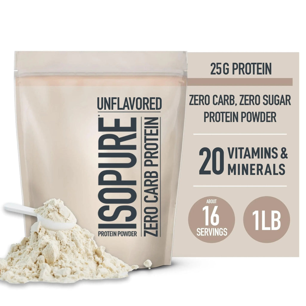 Isopure Unflavored Protein, Whey Isolate, 25g Protein, Zero Carb & Keto Friendly - TrustMedUSA
