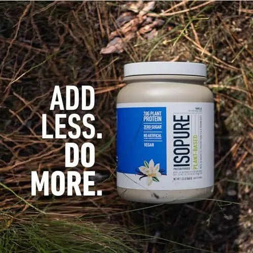 Isopure Vanilla Vegan Protein Powder, with Monk Fruit Sweetener & Amino Acids, Post Work - TrustMedUSA