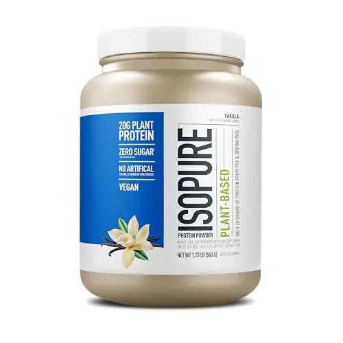 Isopure Vanilla Vegan Protein Powder, with Monk Fruit Sweetener & Amino Acids, Post Work - TrustMedUSA