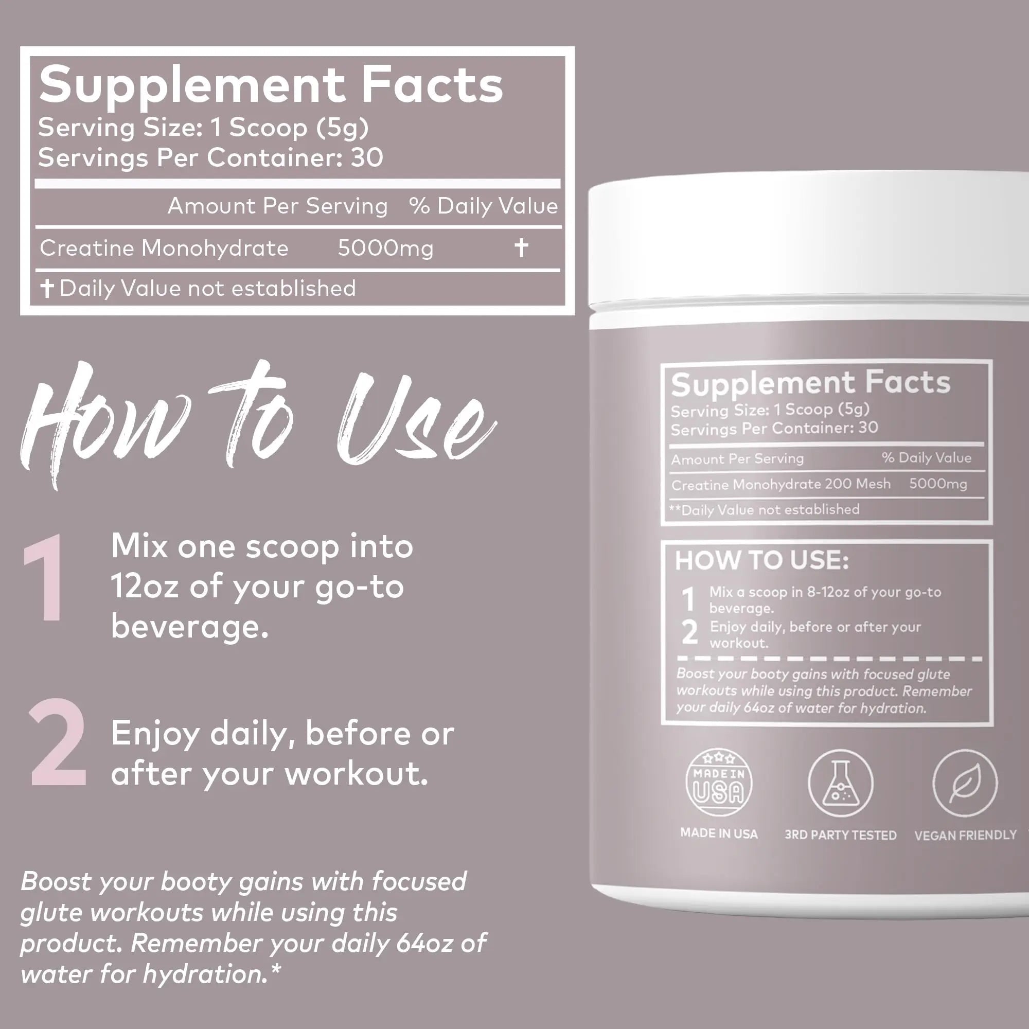 IsoSensuals Curve Bum Building Creatine - Micronized 200 Mesh for Smooth Muscle - TrustMedUSA