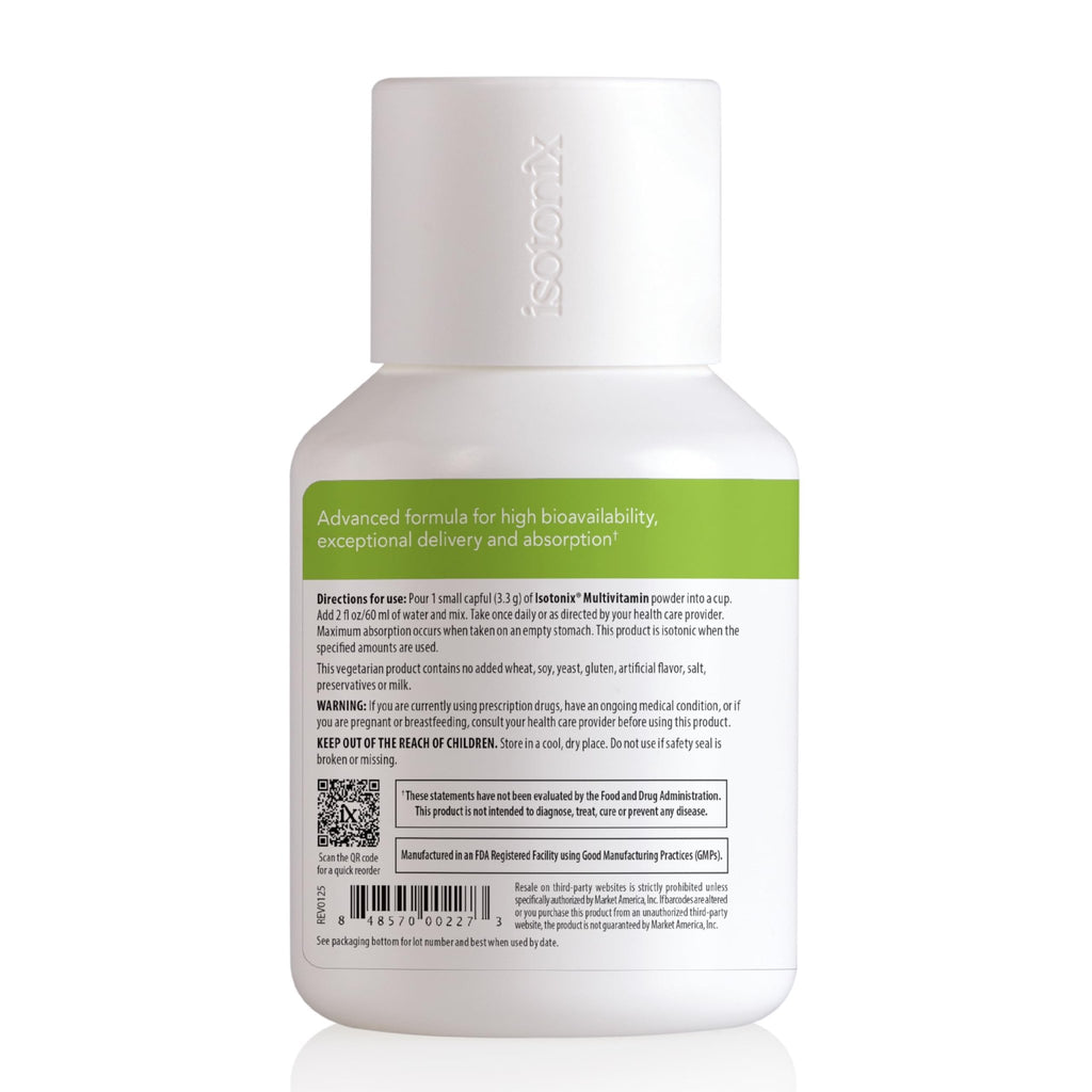 Isotonix Multivitamin Powder Without Iron – Methylated B Vitamins, Antioxidant & Mineral Support – Fast-Mix Isotonic Delivery – Vegetarian, Gluten-Free, Non-GMO – Natural Fruit Flavor – 90 Servings - TrustMedUSA