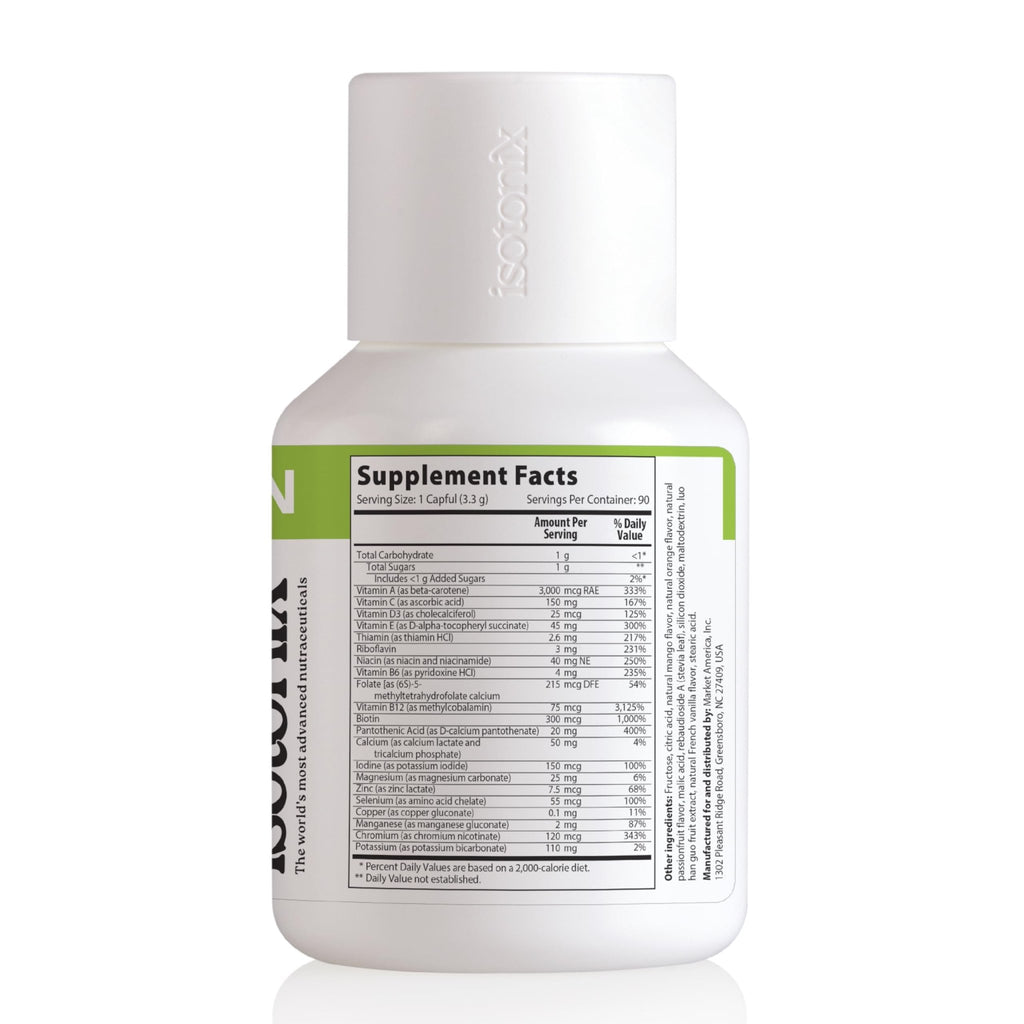 Isotonix Multivitamin Powder Without Iron – Methylated B Vitamins, Antioxidant & Mineral Support – Fast-Mix Isotonic Delivery – Vegetarian, Gluten-Free, Non-GMO – Natural Fruit Flavor – 90 Servings - TrustMedUSA